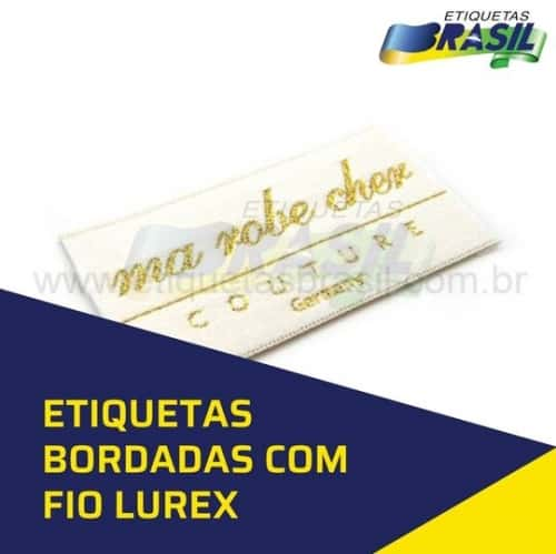 etiqueta bordada lurex