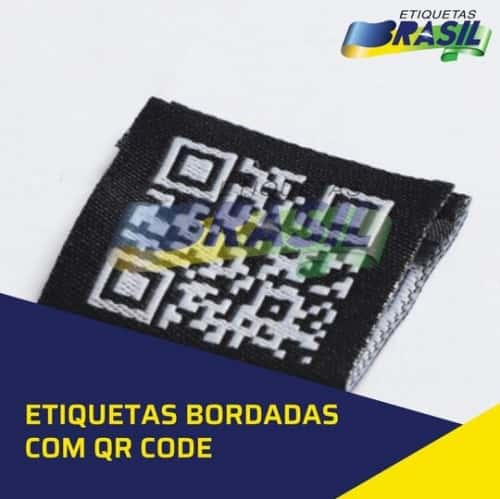 etiqueta bordada qr code