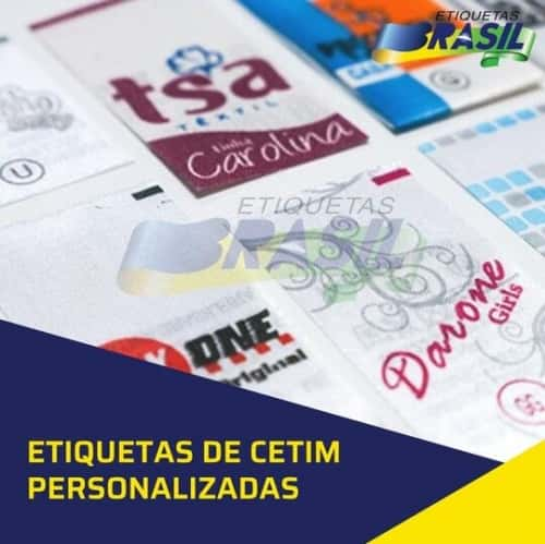 etiquetas estampadas em cetim personalizadas